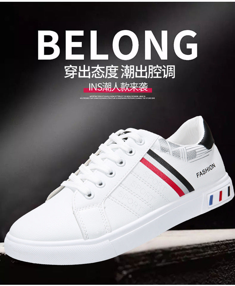 Spring New Shoes Men's Korean-style Fashionable White Shoes All-match Casual Sports Trendy Shoes Men's Sneakers for Students
