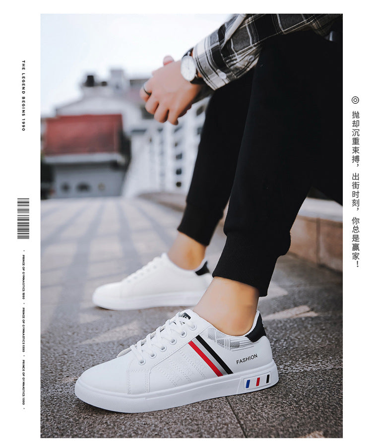 Spring New Shoes Men's Korean-style Fashionable White Shoes All-match Casual Sports Trendy Shoes Men's Sneakers for Students