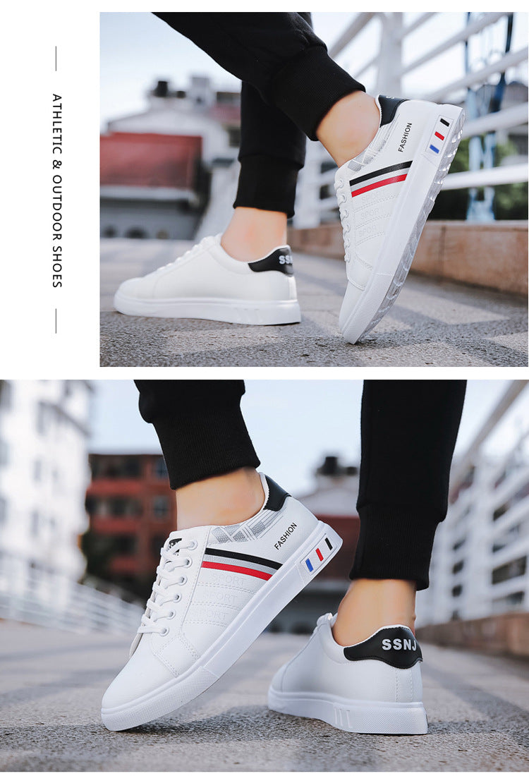 Spring New Shoes Men's Korean-style Fashionable White Shoes All-match Casual Sports Trendy Shoes Men's Sneakers for Students