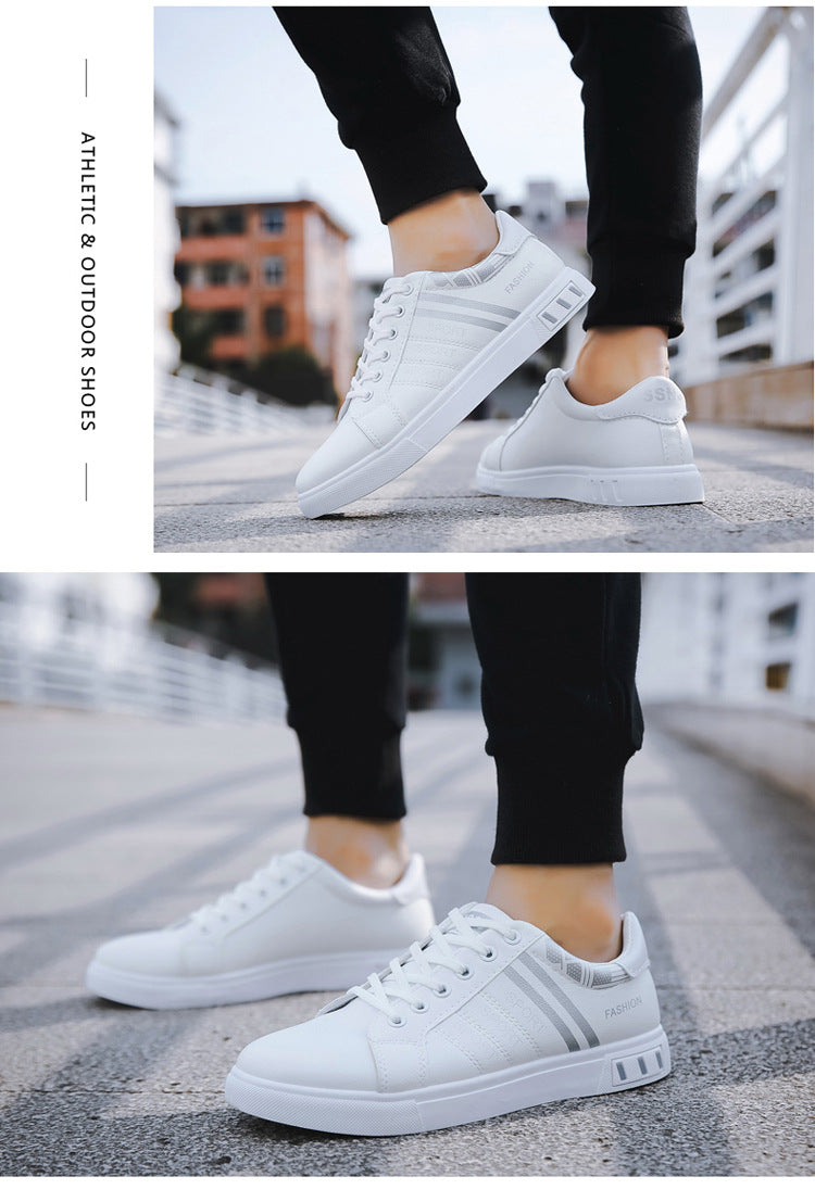 Spring New Shoes Men's Korean-style Fashionable White Shoes All-match Casual Sports Trendy Shoes Men's Sneakers for Students