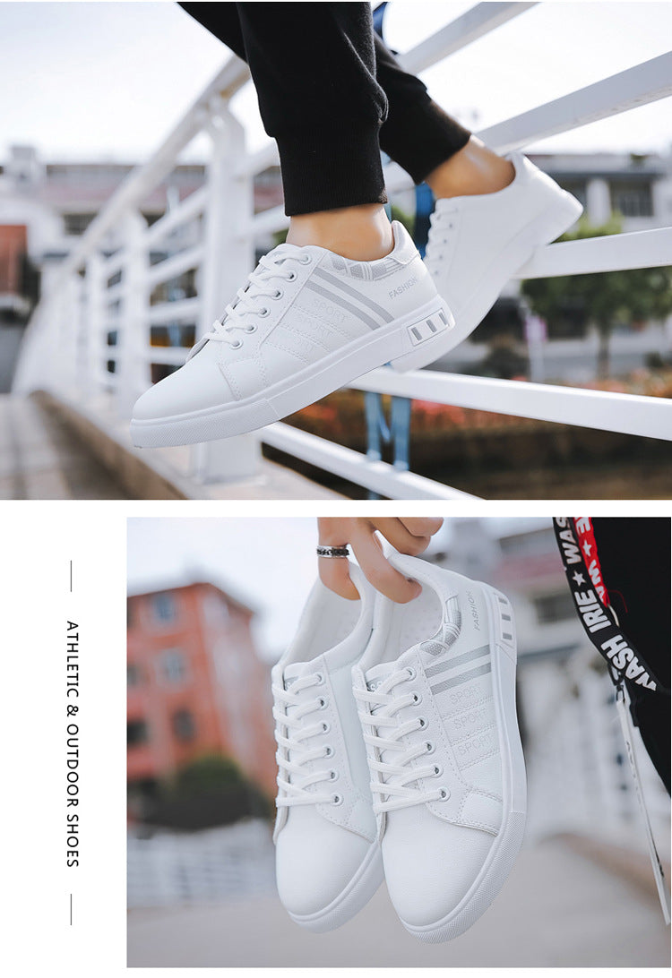 Spring New Shoes Men's Korean-style Fashionable White Shoes All-match Casual Sports Trendy Shoes Men's Sneakers for Students