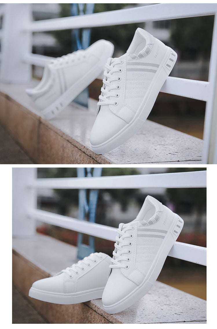 Spring New Shoes Men's Korean-style Fashionable White Shoes All-match Casual Sports Trendy Shoes Men's Sneakers for Students