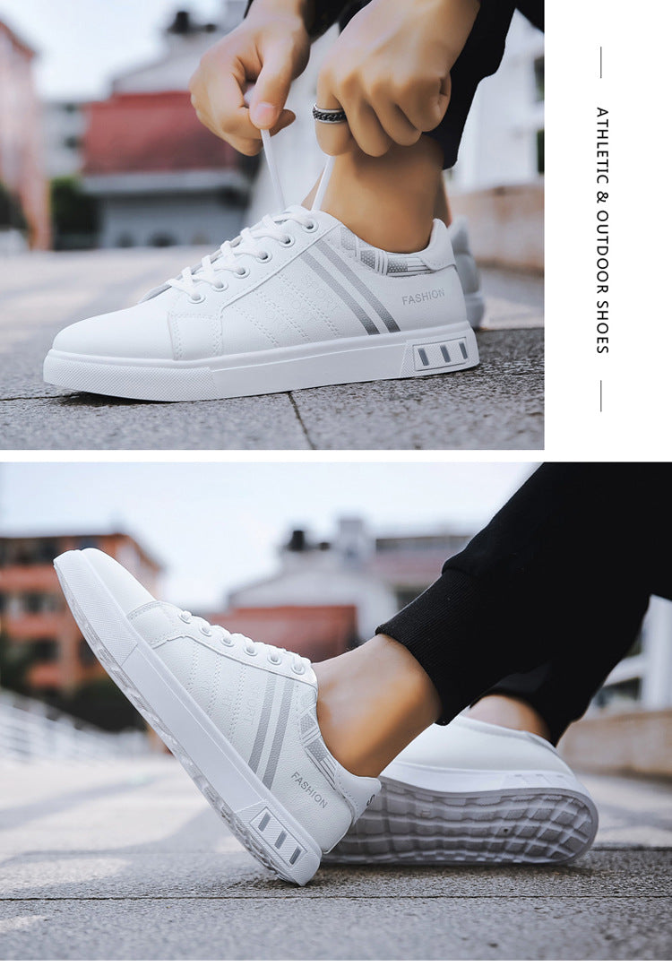 Spring New Shoes Men's Korean-style Fashionable White Shoes All-match Casual Sports Trendy Shoes Men's Sneakers for Students