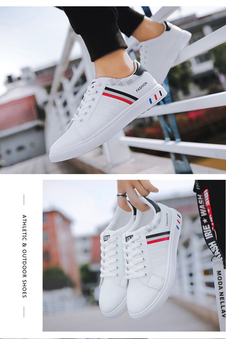 Spring New Shoes Men's Korean-style Fashionable White Shoes All-match Casual Sports Trendy Shoes Men's Sneakers for Students