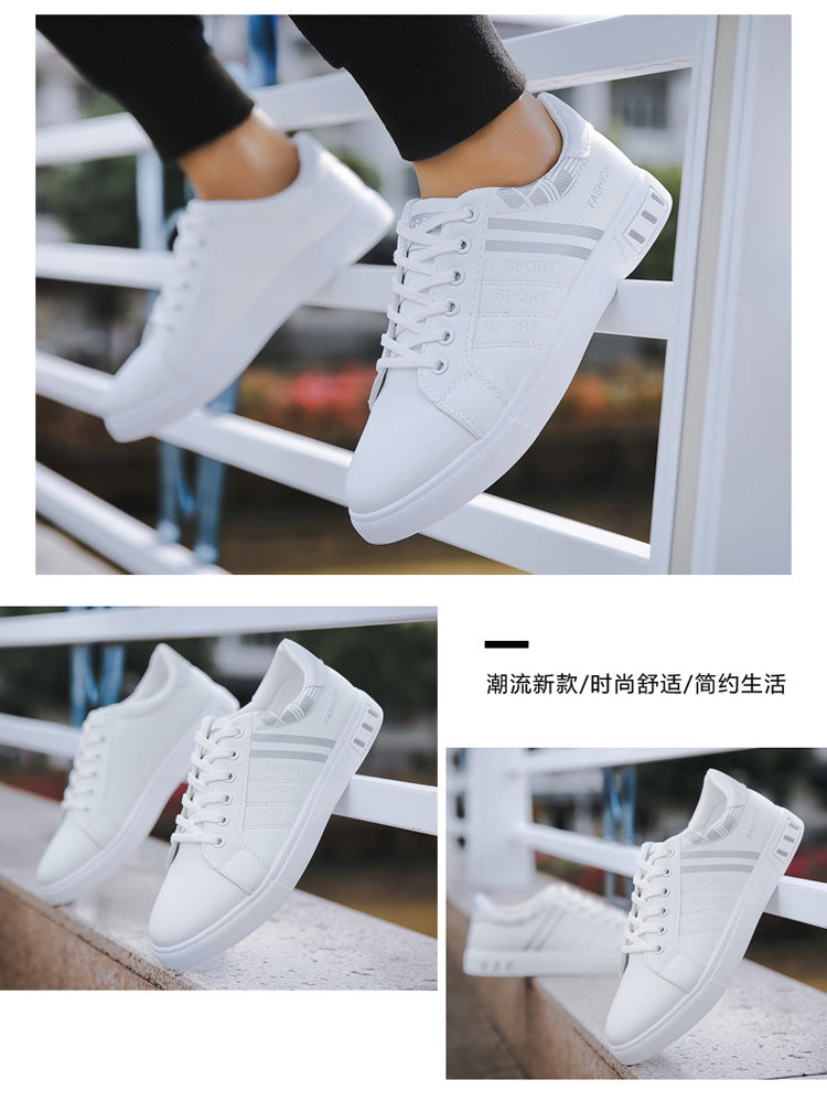 Spring New Shoes Men's Korean-style Fashionable White Shoes All-match Casual Sports Trendy Shoes Men's Sneakers for Students