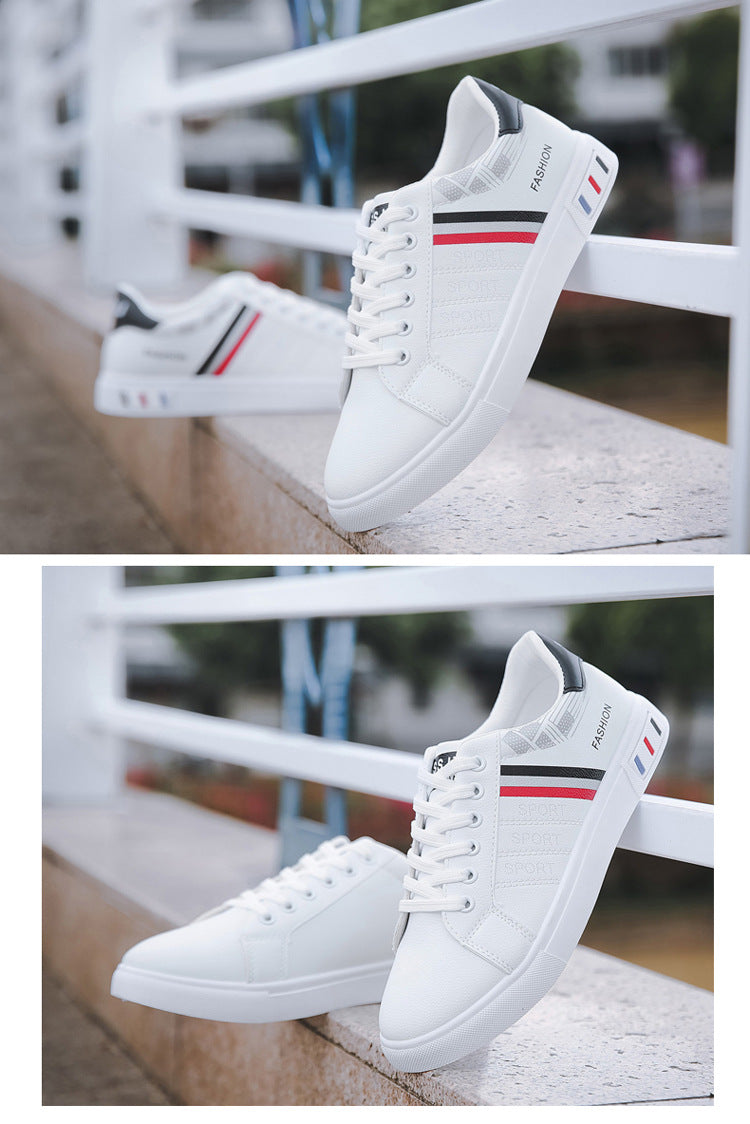 Spring New Shoes Men's Korean-style Fashionable White Shoes All-match Casual Sports Trendy Shoes Men's Sneakers for Students