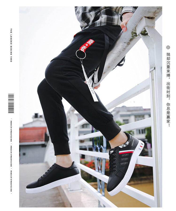 Spring New Shoes Men's Korean-style Fashionable White Shoes All-match Casual Sports Trendy Shoes Men's Sneakers for Students