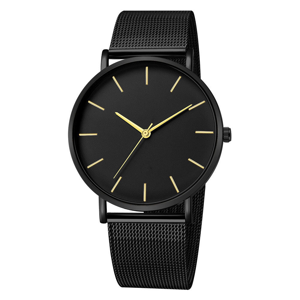 Geneva new men's watches ultra-thin simple mesh band watches men's watches foreign trade best selling men's watches wholesale