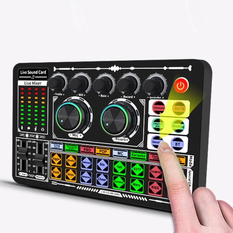 Copy of F999  Mixer Podcast Sound Board Live Sound Card for Live Recording Home KTV