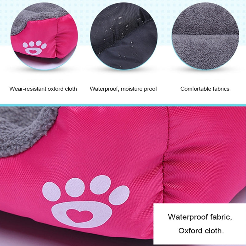 New-soft-and cozy fleece pet bed. Waterproof bottom. Suitable for small, medium & large pets. Keeps pets warm.