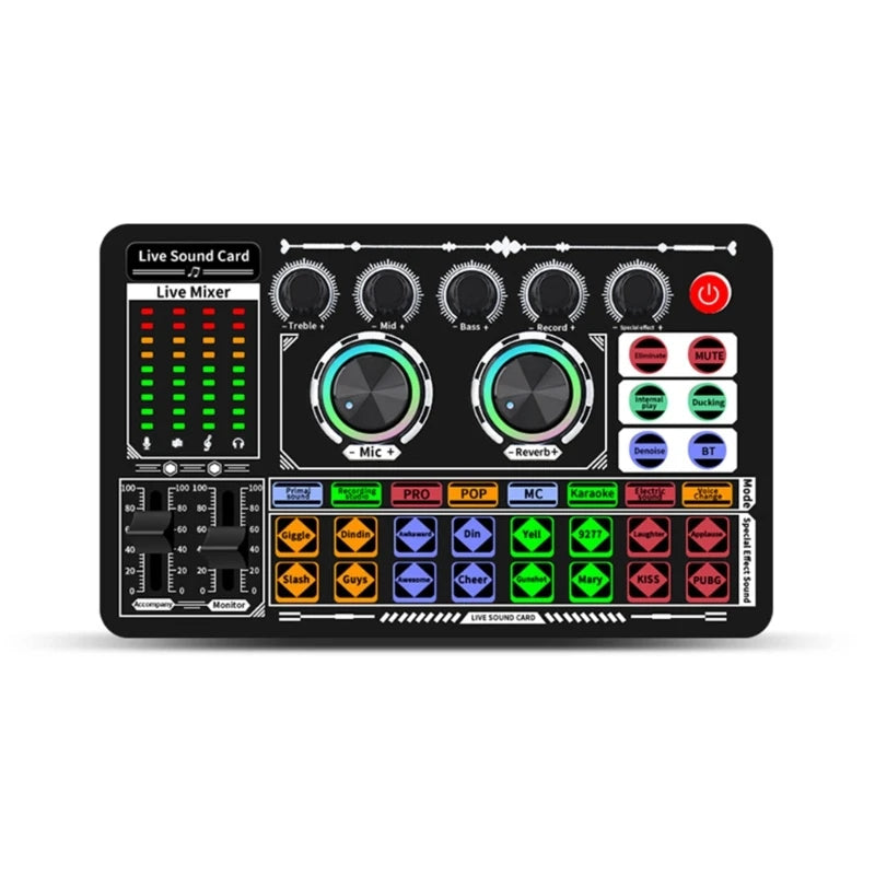 Copy of F999  Mixer Podcast Sound Board Live Sound Card for Live Recording Home KTV