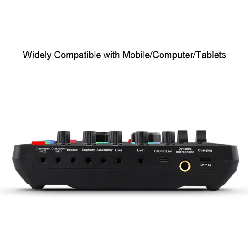 Copy of F999  Mixer Podcast Sound Board Live Sound Card for Live Recording Home KTV