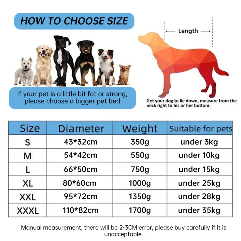 New-soft-and cozy fleece pet bed. Waterproof bottom. Suitable for small, medium & large pets. Keeps pets warm.