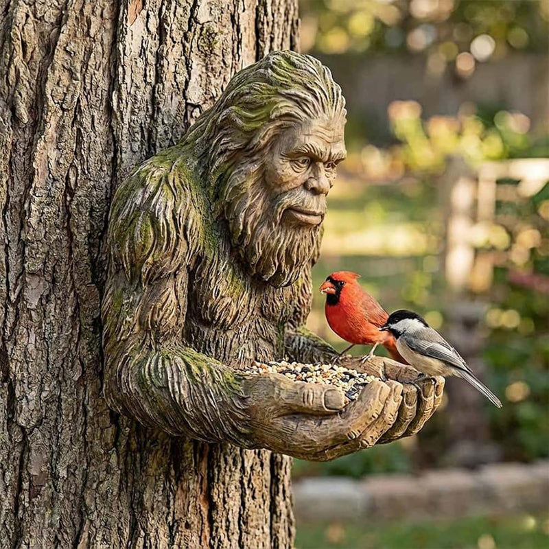Bigfoot Yeti Hanging Bird Feeder - Weather-Resistant Outdoor Wildlife Decor for Garden, Patio, and Yard