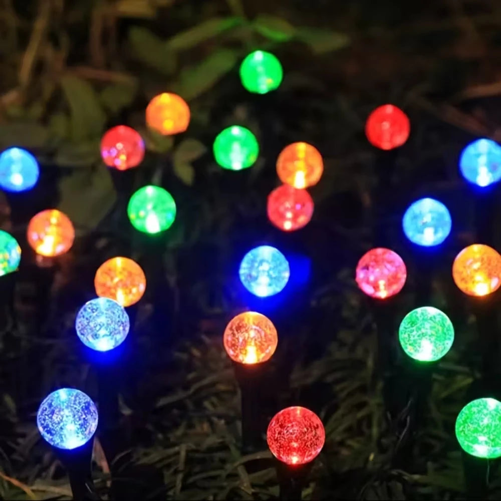 Solar Lawn Lights Inground Bubble Globe Pathway Light Outdoor Waterproof Landscape Lighting Lamp for Garden Patio Party Decor