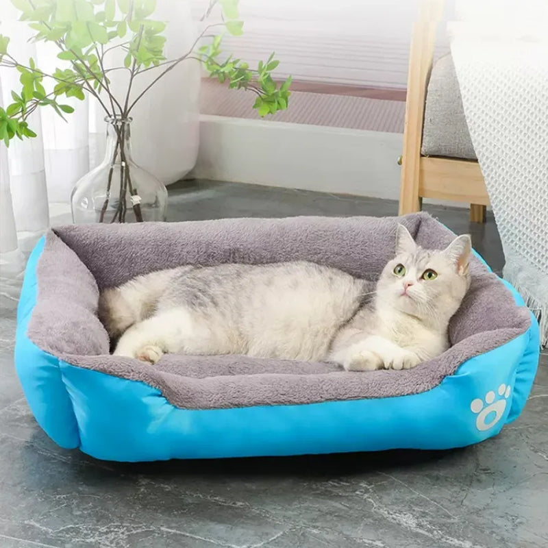 New-soft-and cozy fleece pet bed. Waterproof bottom. Suitable for small, medium & large pets. Keeps pets warm.