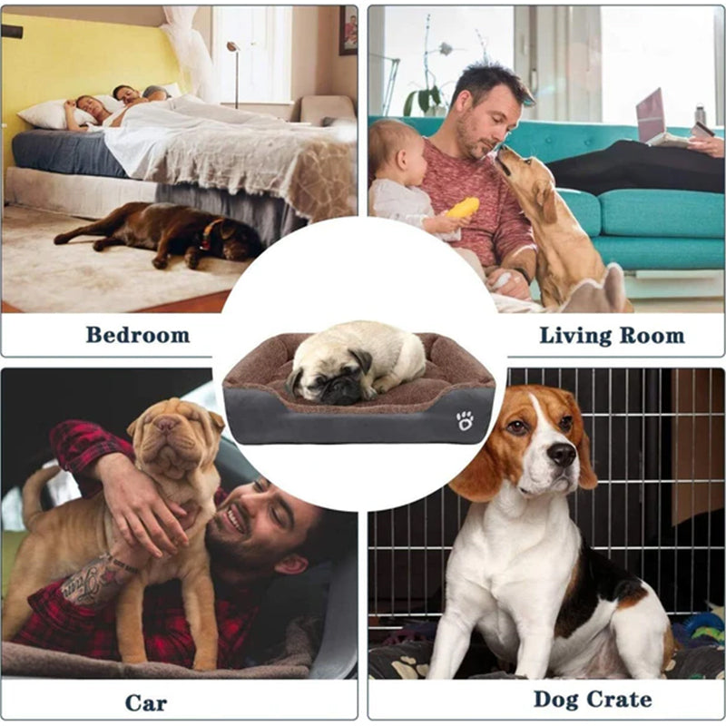 New-soft-and cozy fleece pet bed. Waterproof bottom. Suitable for small, medium & large pets. Keeps pets warm.