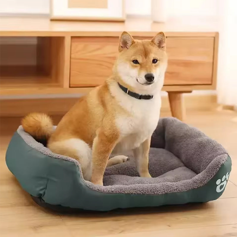 New-soft-and cozy fleece pet bed. Waterproof bottom. Suitable for small, medium & large pets. Keeps pets warm.