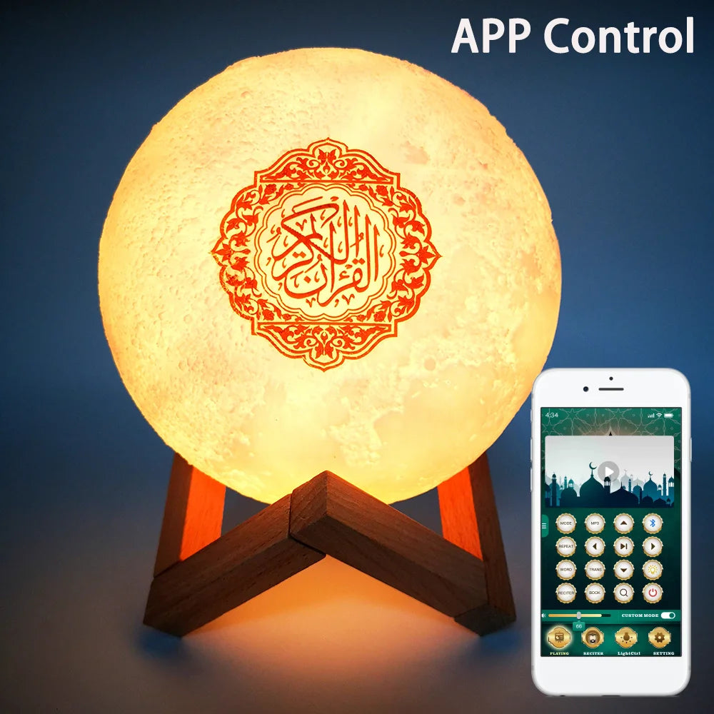 Bluetooth Speakers Wireless  3D Moon With APP Control Touch Lamp