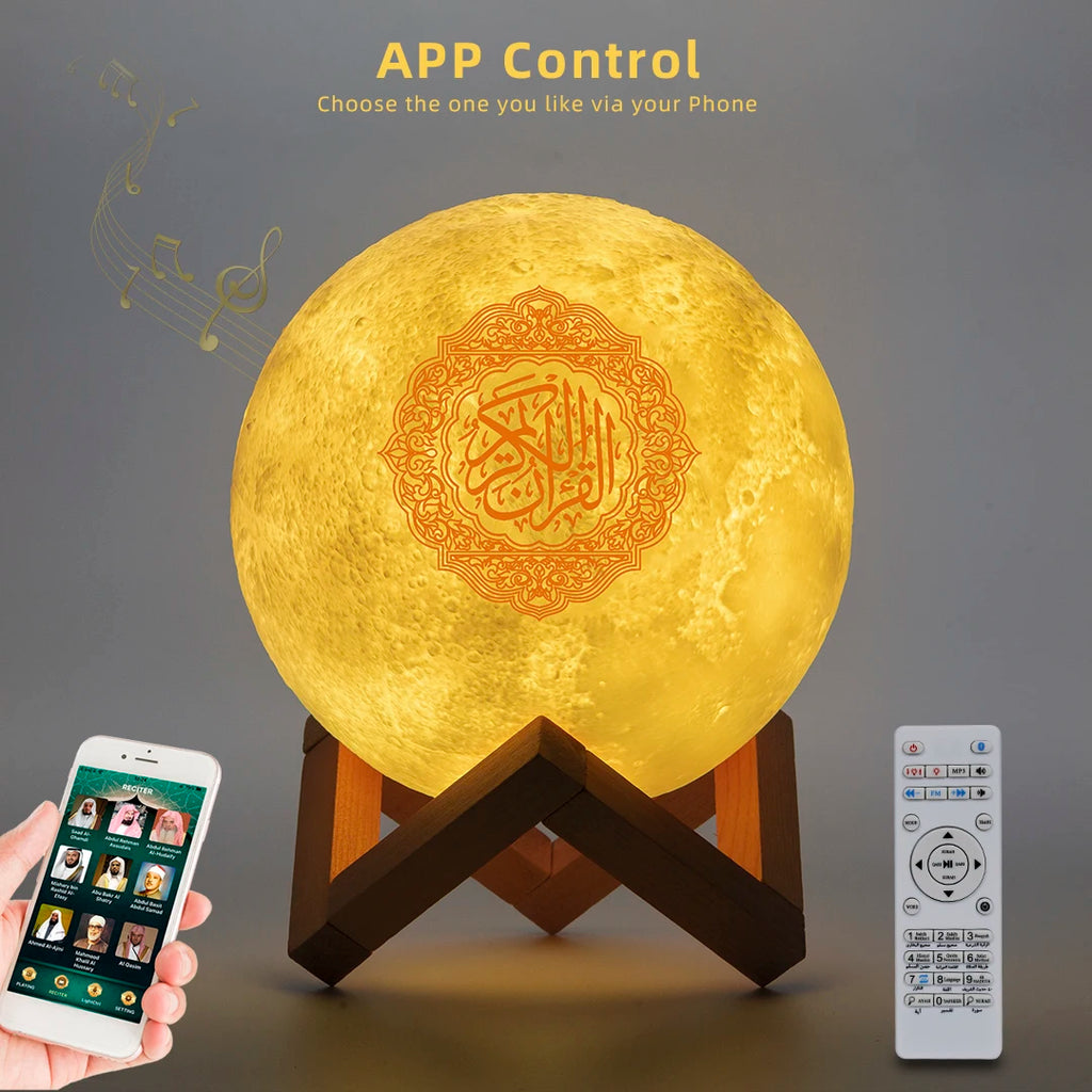 Bluetooth Speakers Wireless  3D Moon With APP Control Touch Lamp