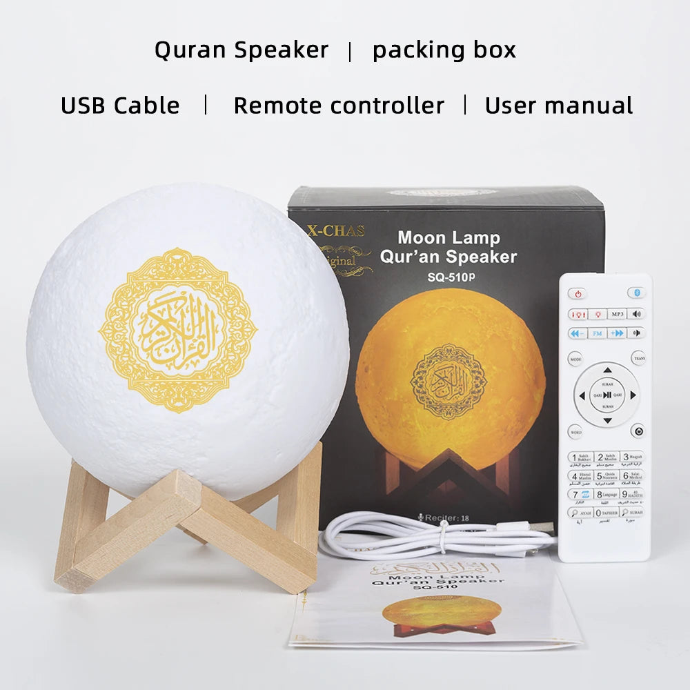 Bluetooth Speakers Wireless  3D Moon With APP Control Touch Lamp