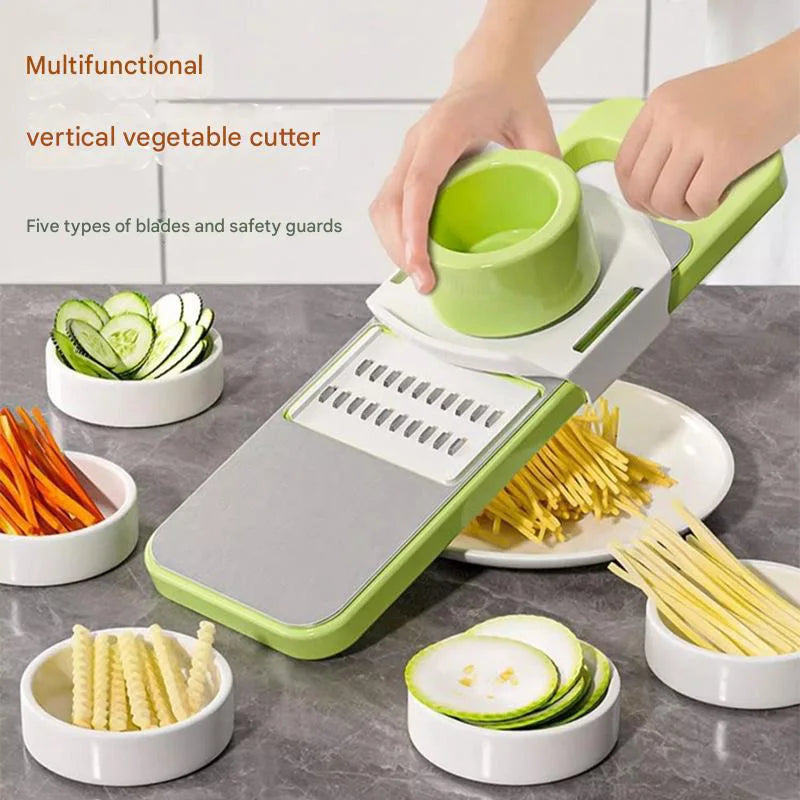 Multifunctional Safe Manual Vegetable Slicer Cutter 6 in 1 Stainless Steel Potato Shredders Garlic Carrot Grater Chopper