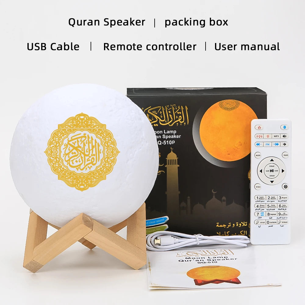 Bluetooth Speakers Wireless  3D Moon With APP Control Touch Lamp