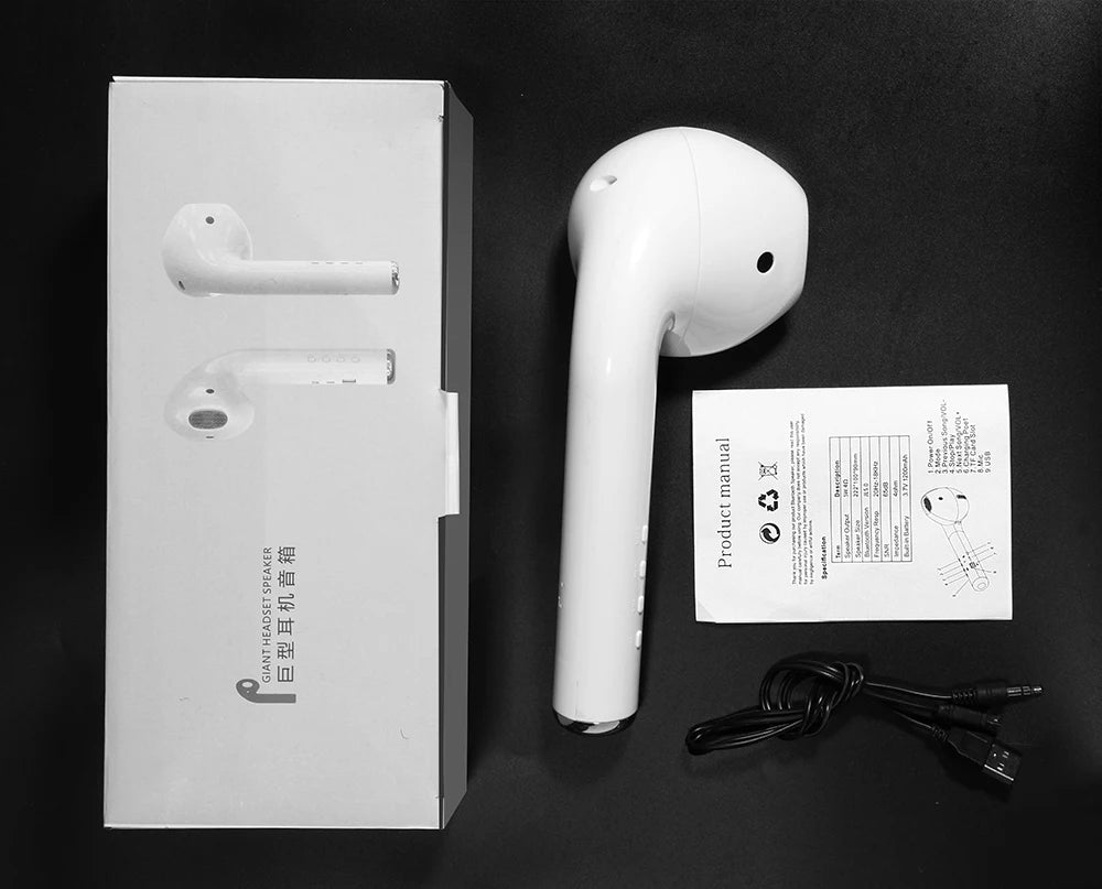 Hot Sale,Speakers,Giant Headset Bluetooth Speaker,TWS,Big Earphone Wireless Portable Speaker,With FM,Mic,TF,AUX,Funny,Cool,Gift