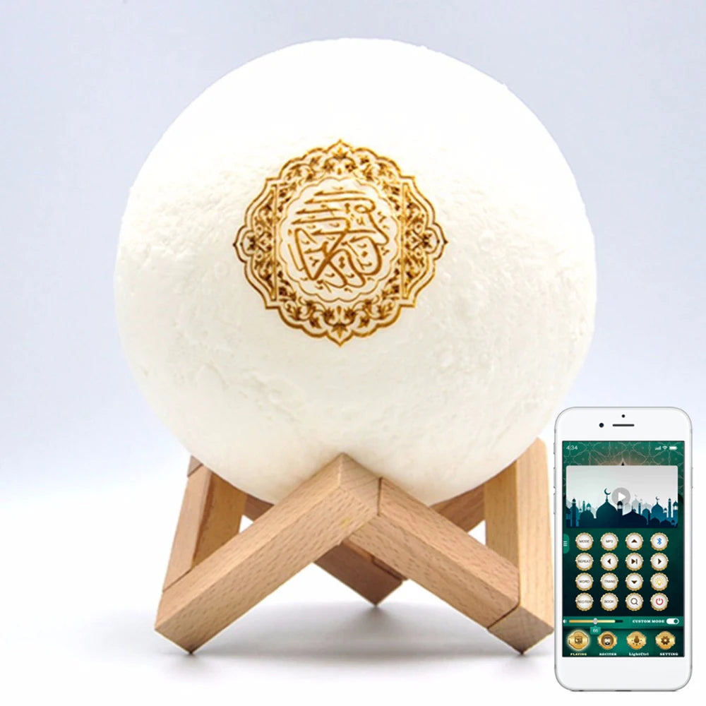 Bluetooth Speakers Wireless  3D Moon With APP Control Touch Lamp