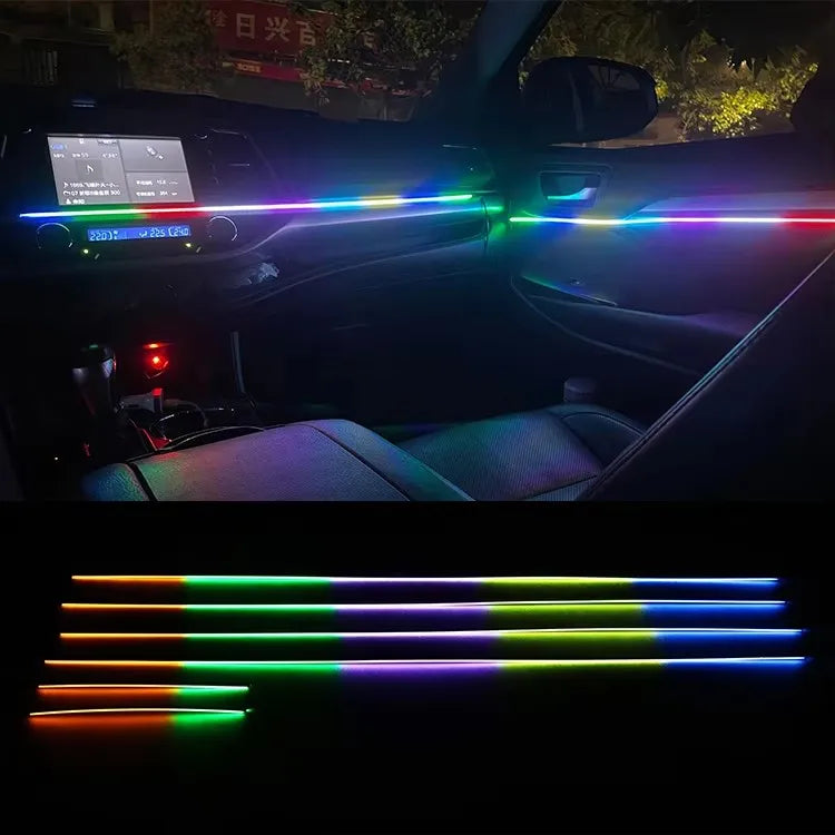 Car Ambient Light Kit 22 in 1 APP Remote Control RGB Dynamic Symphony Color Interior LED Strip Car Atmosphere Lighting Kit