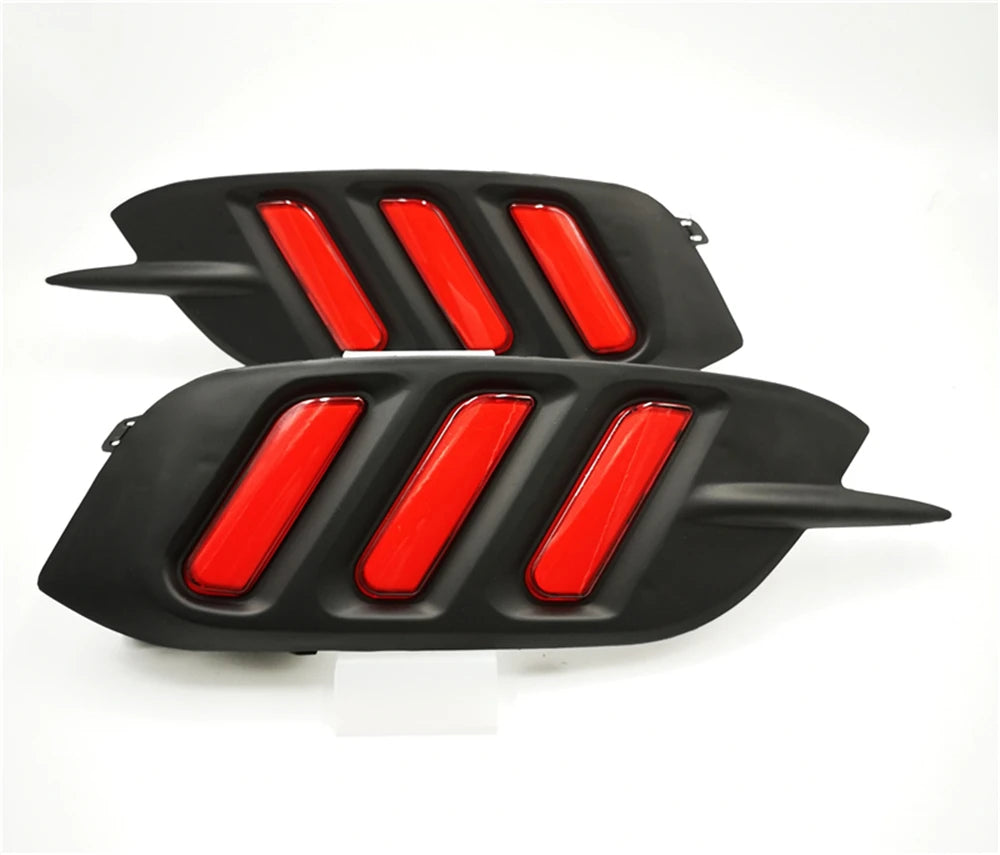 1 Pair Rear light For Honda Civic 2016 2017 2018 LED DRL Rear Bumper tail light Brake Lights turn Signal lamp reflector