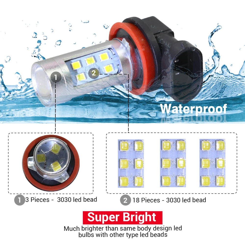 Buildreamen2 For Nissan Qashqai Qashqai+2 J10 Car H11 Fog Light Kit Lampshade + Bulb DRL 12V 2007 2008 2009 2010 2011 2012 2013
