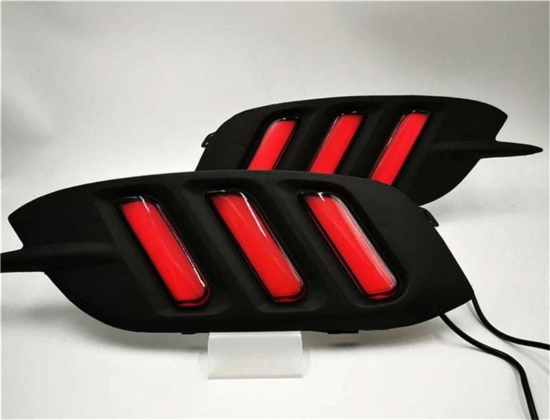1 Pair Rear light For Honda Civic 2016 2017 2018 LED DRL Rear Bumper tail light Brake Lights turn Signal lamp reflector