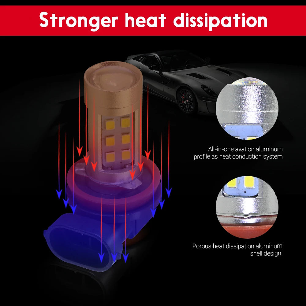 Buildreamen2 For Nissan Qashqai Qashqai+2 J10 Car H11 Fog Light Kit Lampshade + Bulb DRL 12V 2007 2008 2009 2010 2011 2012 2013