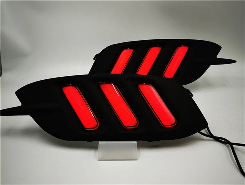 1 Pair Rear light For Honda Civic 2016 2017 2018 LED DRL Rear Bumper tail light Brake Lights turn Signal lamp reflector