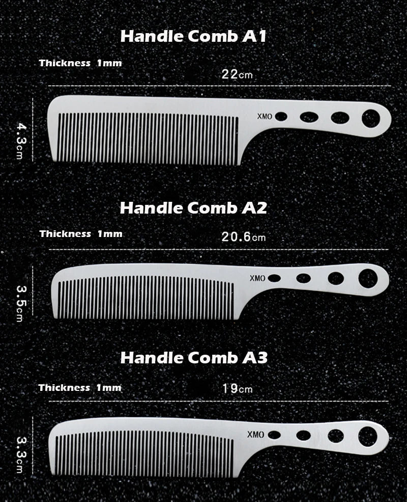 Brainbow 1PC Titanium Steel Comb Professional Salon Hair Hairdressing Anti-static Barbers Comb Ultra Thin Hair Brush for Men