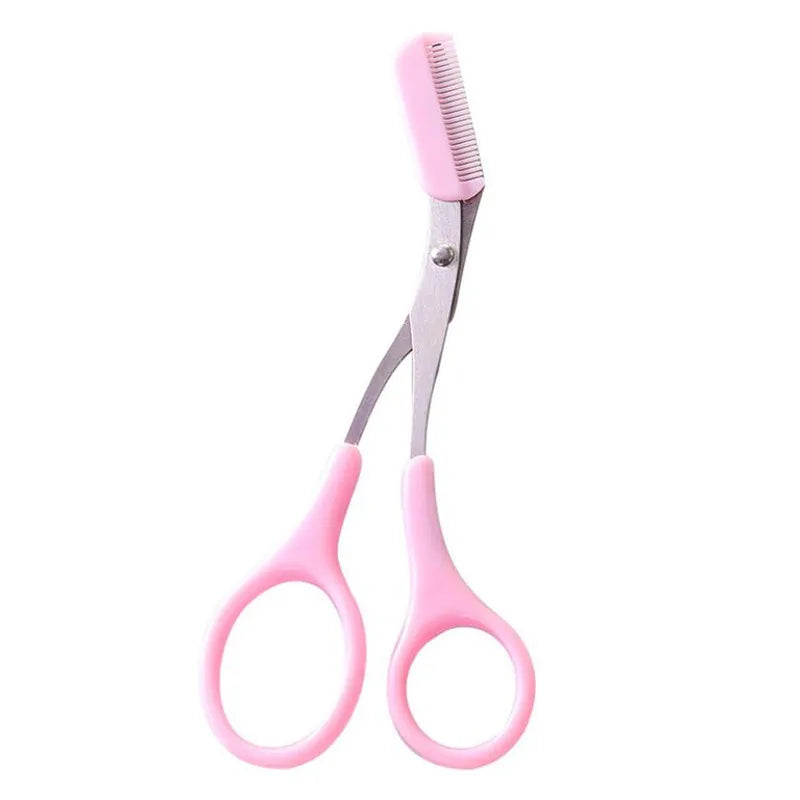 Eyebrow Trimmer Scissor with Comb Facial Hair Removal Grooming Shaping Shaver Eyelash Hair Clips Cosmetic Makeup Accessories