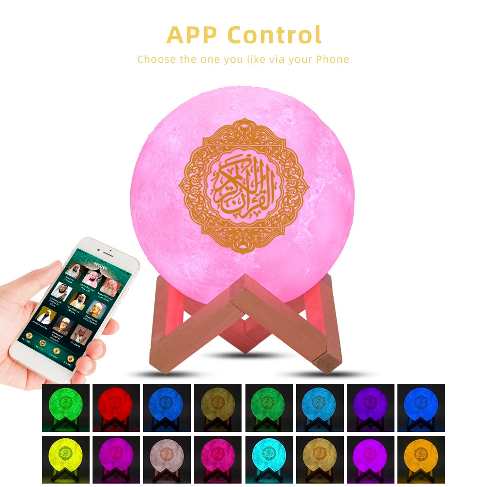 Bluetooth Speakers Wireless  3D Moon With APP Control Touch Lamp