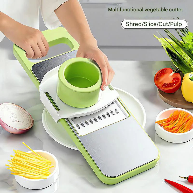 Multifunctional Safe Manual Vegetable Slicer Cutter 6 in 1 Stainless Steel Potato Shredders Garlic Carrot Grater Chopper