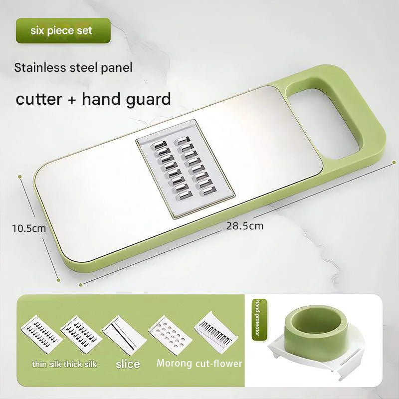 Multifunctional Safe Manual Vegetable Slicer Cutter 6 in 1 Stainless Steel Potato Shredders Garlic Carrot Grater Chopper