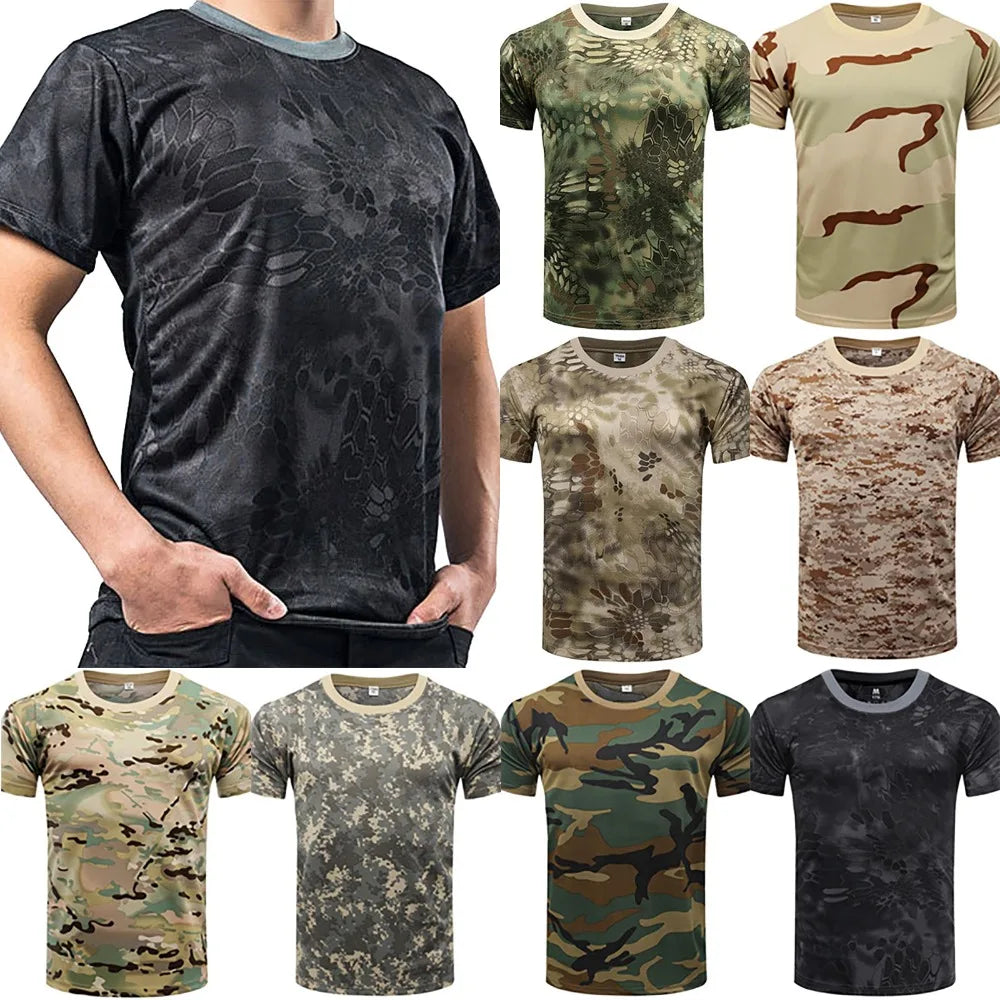 Summer Trend  Men's T-shirt Camouflage Short-sleeve Men's O-neck