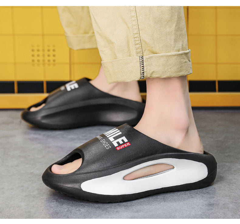New Eva Slippers for Men, Thick-Soled, Non-Slip, Wear-Resistant Sandals  Comfortable Beach Shoes for Outdoor Wear