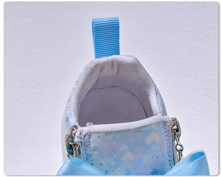 Spring and Autumn New Girls Princess LED Lighting Small and Medium Girls Casual Bow Sports Soft Sole Shoes Factory Outlet