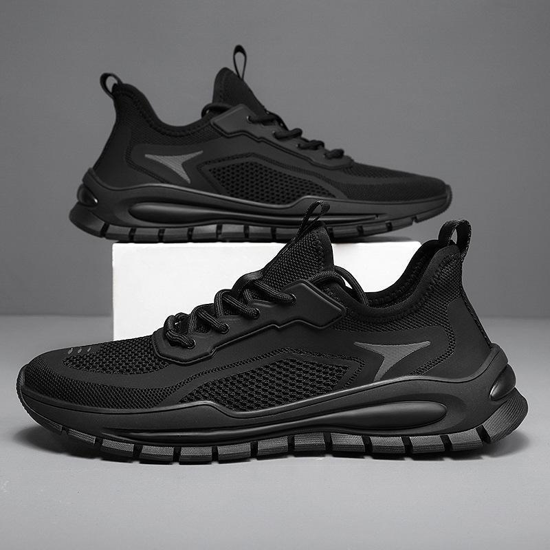 Men's Shoes 2025 New Sports Shoes Korean Style Trbottomy Easiest for Match Breathable Running Casual Shoes Plaid Thick-Soled Dad Shoes