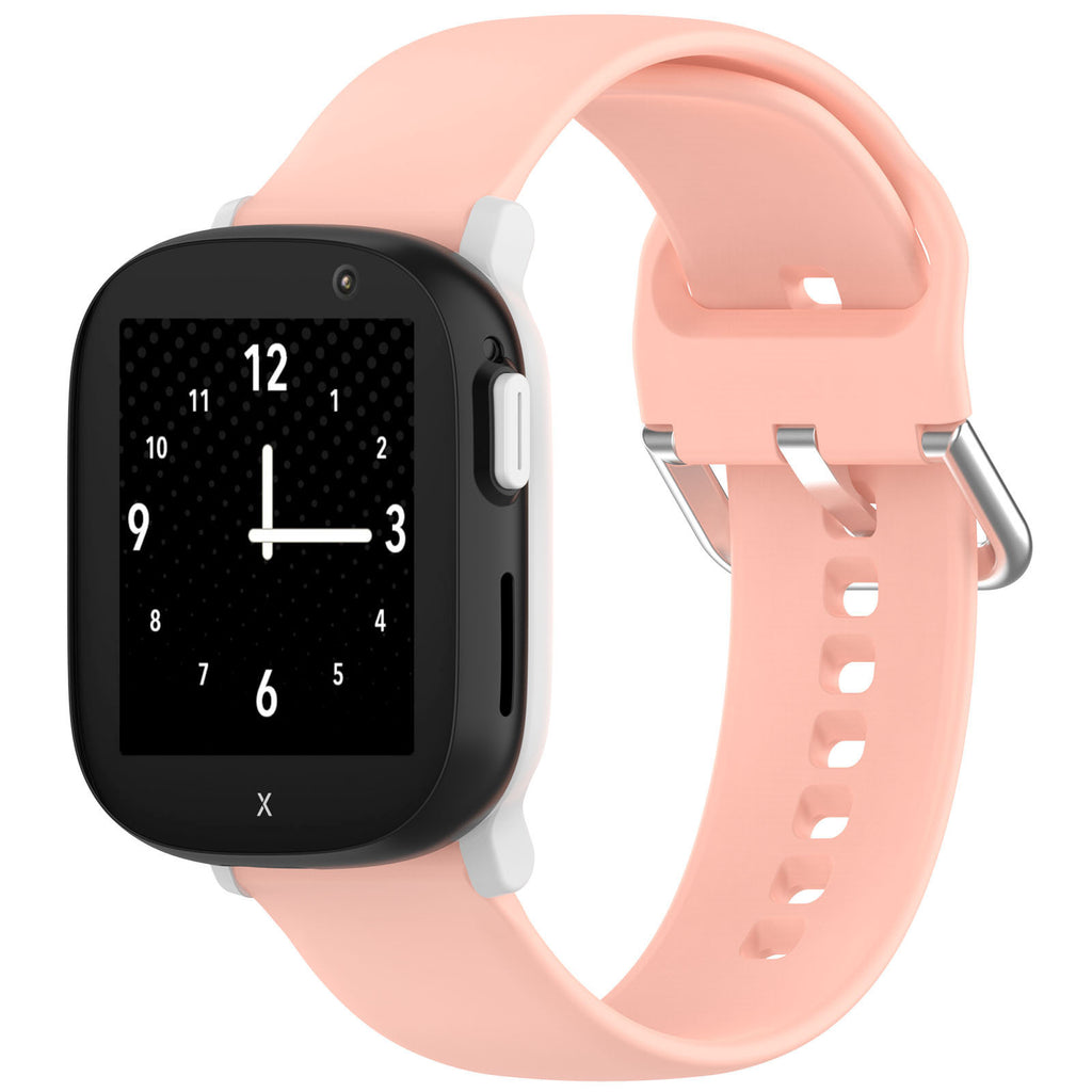 Suitable for Xplora X6 Play Children's Watch Silicone Strap Sports Wristband 20mm Silver Buckle
