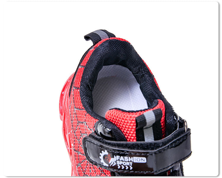 children's sneaker with lights  spring and autumn new boys mesh shoes small and medium-sized