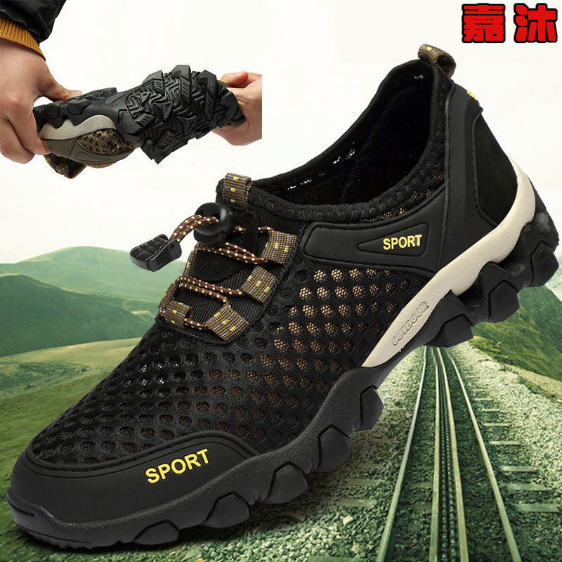 Mesh Shoes Summer Breathable Wading Shoes Men's Sports Casual Shoes Running Shoes Mesh Mountaineering Shoes Sandals Men's Shoes