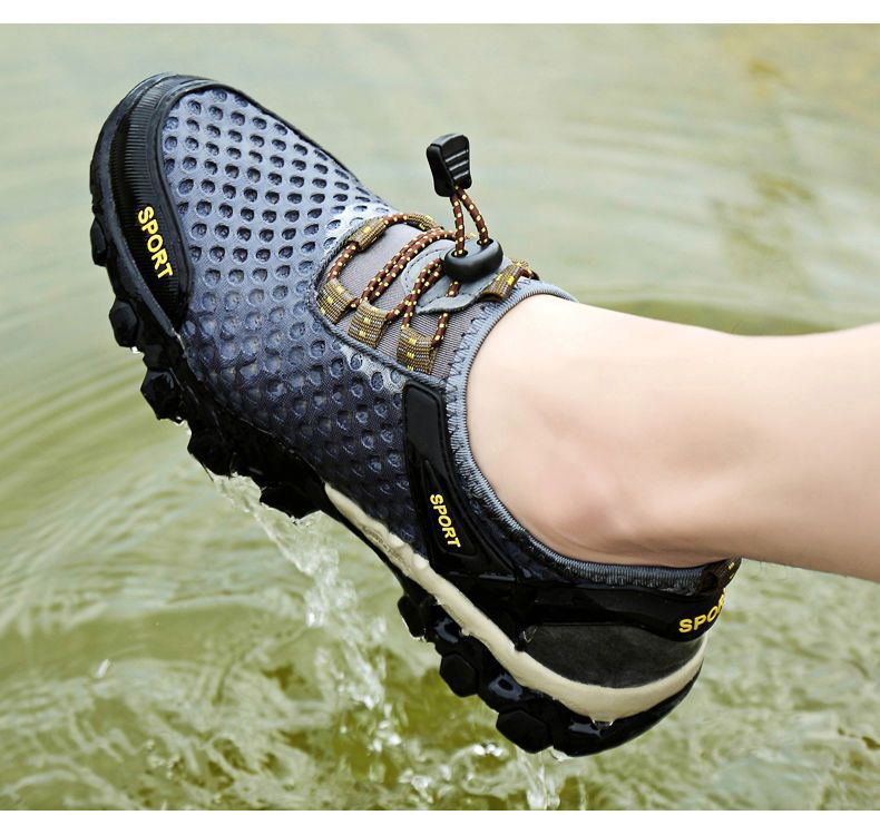 Mesh Shoes Summer Breathable Wading Shoes Men's Sports Casual Shoes Running Shoes Mesh Mountaineering Shoes Sandals Men's Shoes