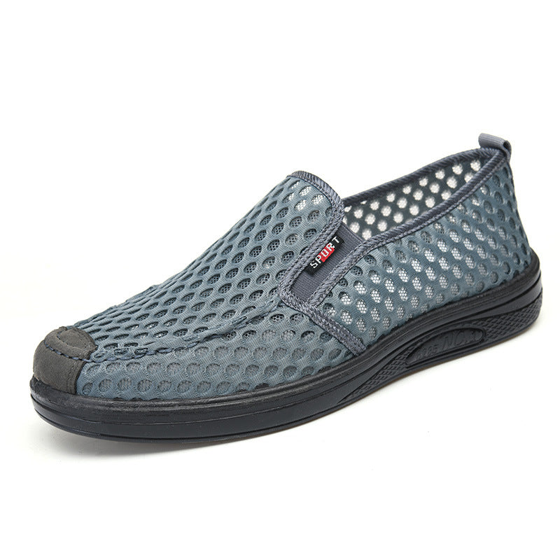 Mesh Shoes for Men, Summer, New Sandals for Men, Dad Shoes, Middle-Aged and Elderly Men's Mesh Shoes, Non-Slip, Anti-Odor, Soft Sole, Wear-Resistant Outer Wear