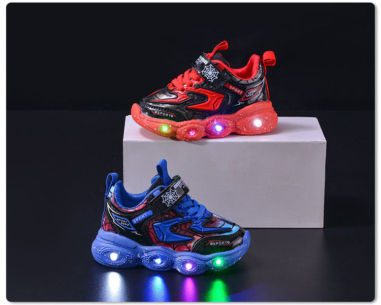 spring and autumn new children's sneaker LED luminous children's shoes 1-6 years old boys casual shoes children's shoes with lights